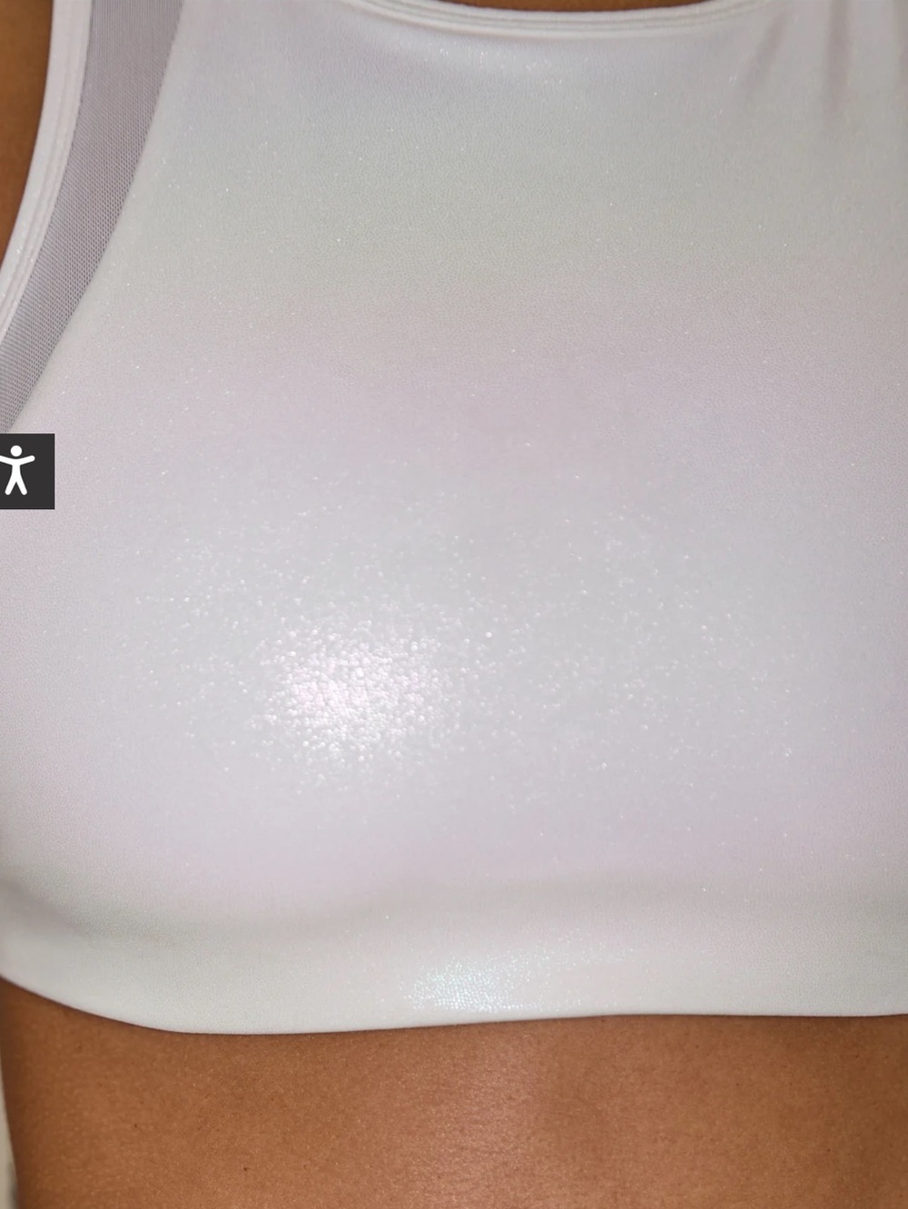 Spiritual Gangster High-Neck Sports Bra in White - Picture 2 of 3